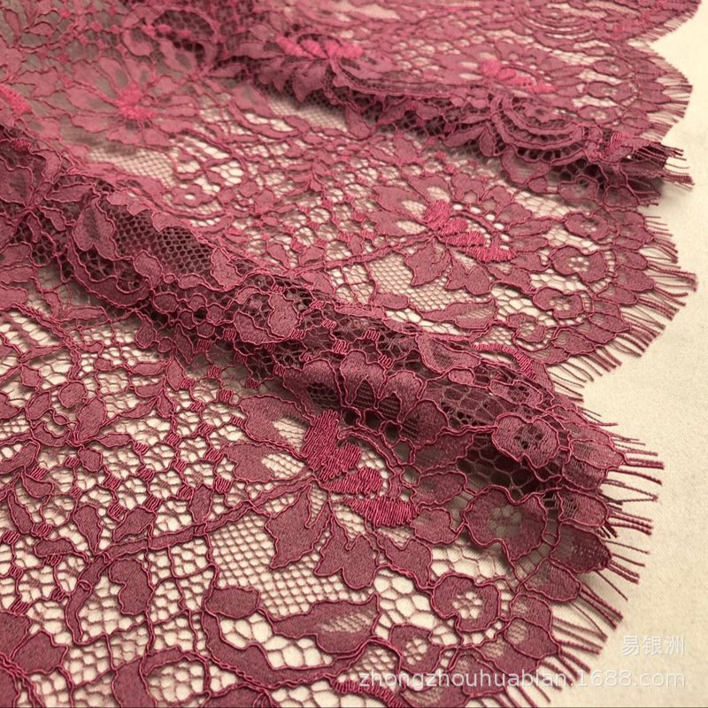 Dress Eyelash Placement Lace Fabric for Women's Wear Wholesale Supplie 19